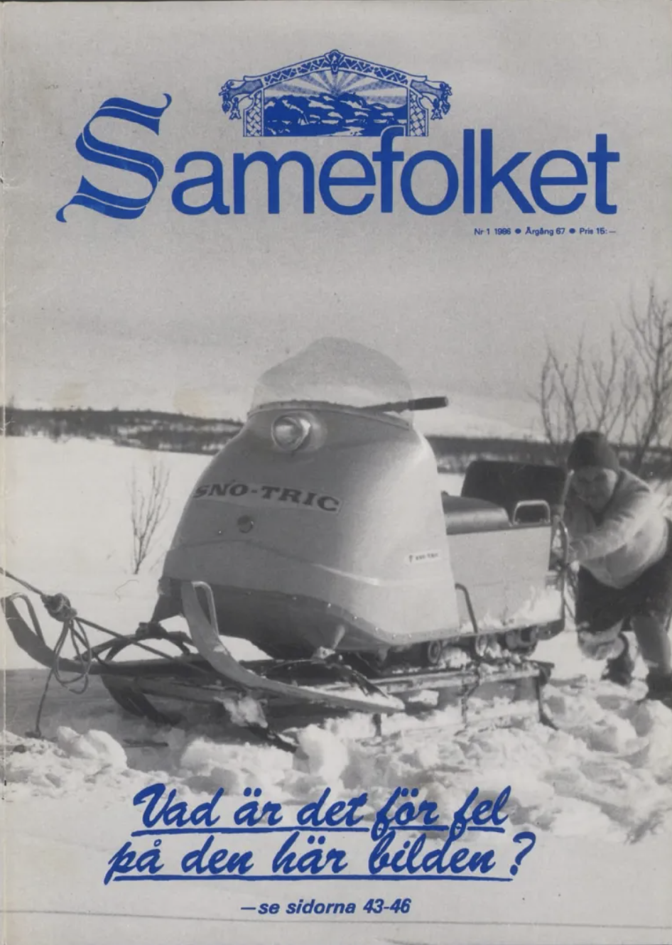 Omslag Samefolket nummer 1 1986