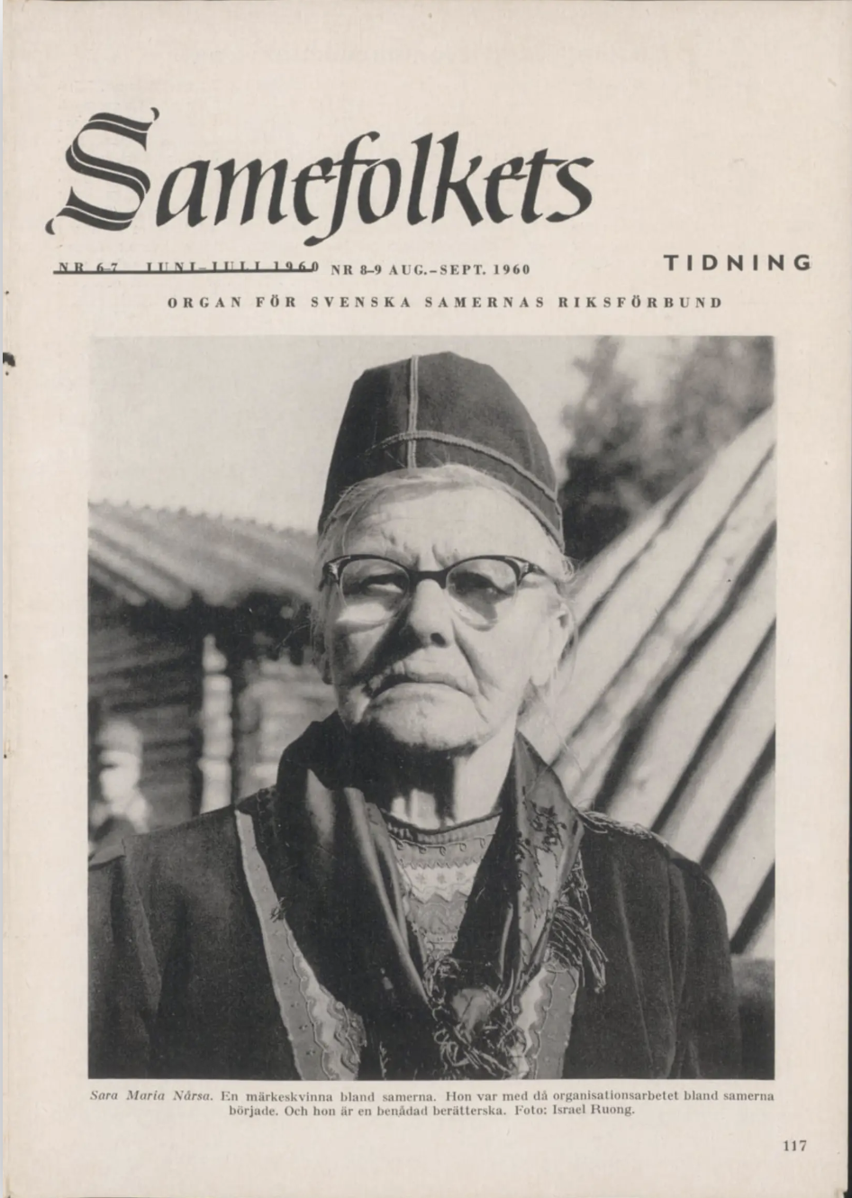 Omslag Samefolkets Egen Tidning nummer 8-9 1960