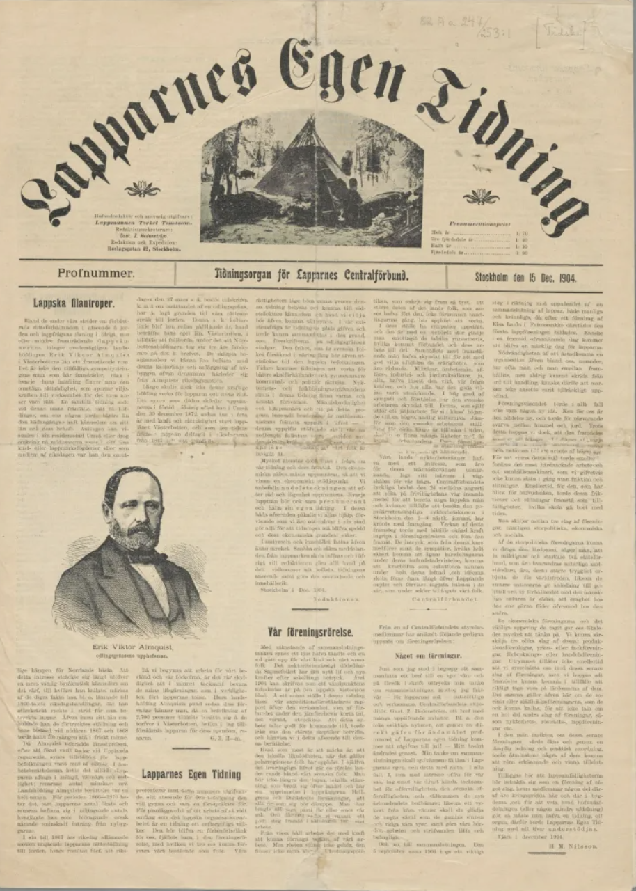Omslag Lapparnes Egen Tidning Profnummer 1904